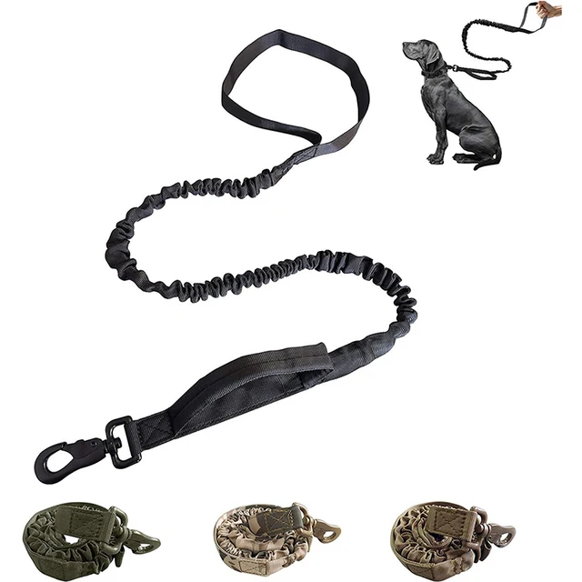 Military Tactical Dog Leash Elastic Dog Leads Durable Nylon Leash For Medium Large Dogs Ourdoor Dog Walking Training Supplie Military Tactical Dog Leash Elastic Dog Leads Durable Nylon Leash For Medium Large Dogs Ourdoor Dog Walking Training Supplie