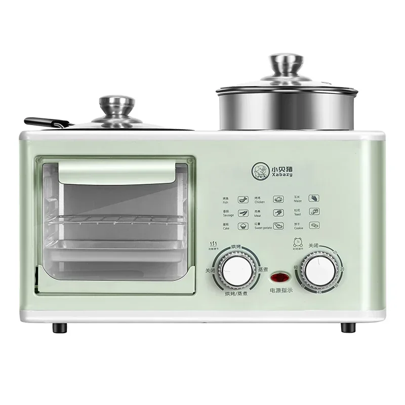 Household small Breakfast machine Multifunctional electric oven lazy light food machine Fried cooking pot Baked four-in-one 6