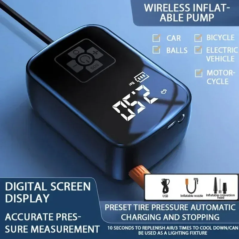 Enhanced Portable Electric Air Pump - Rapid Tire and Ball Inflator