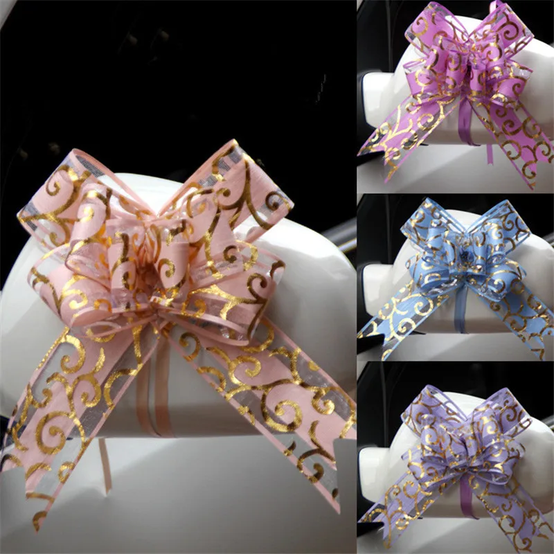 20pcs/lot Pull Bow Gift Ribbons Flower Wrappers For Wedding Events