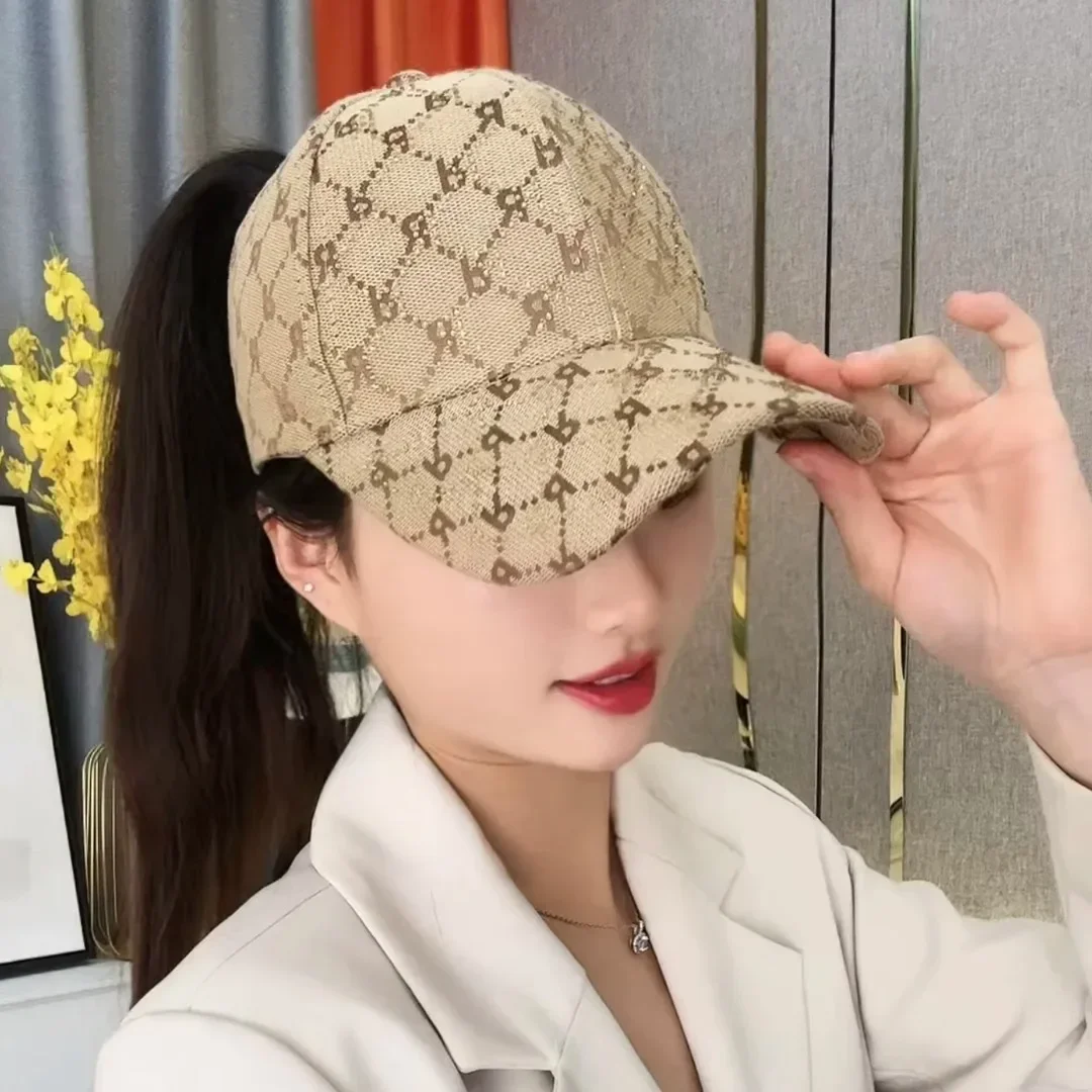 Women Baseball Hats Fashion Letters Empty Top Hat female Outdoor Sports Youth Sunshade Hat Summer Can Tie High Ponytail