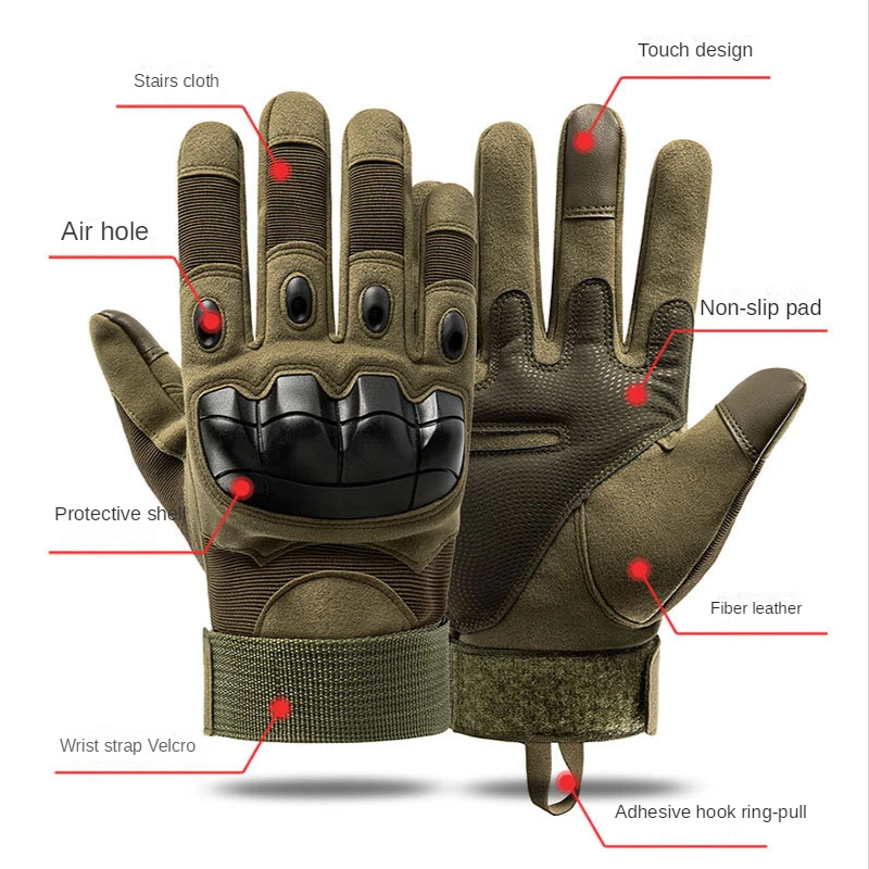 Tactical Military Gloves Men Shooting Gloves Touch Design Sports Protective Fitness Motorcycle Hunting Full Finger Hiking Gloves