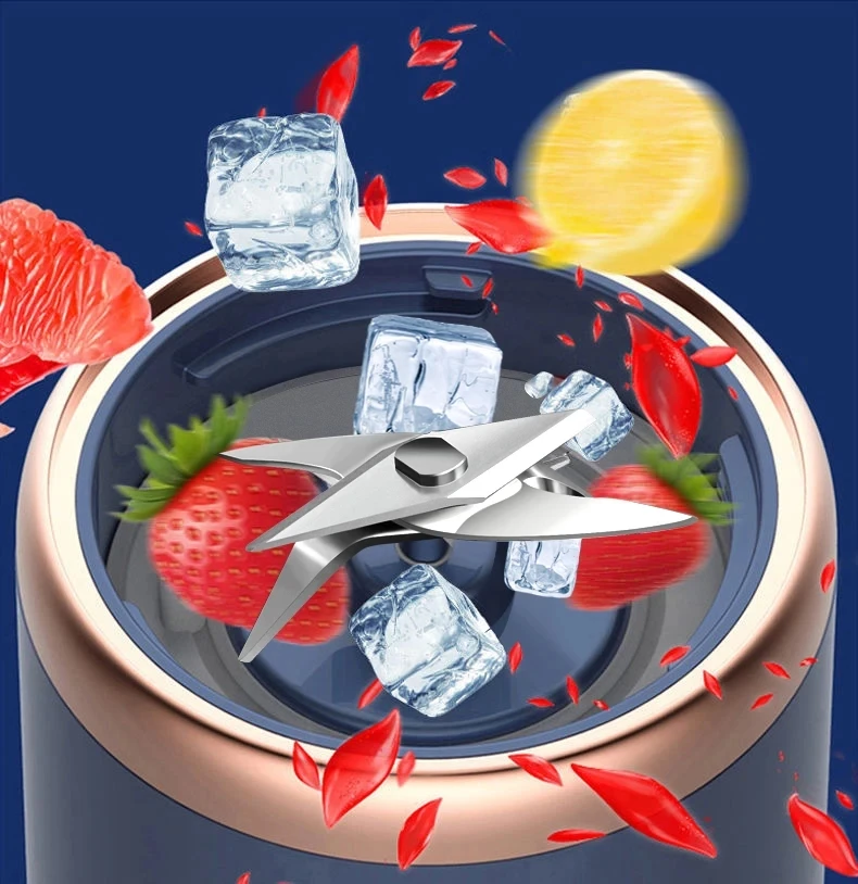 1set-New Portable With 2 Cups, USB Rechargeable Mini Blender, Fresh Juicer Cup, Personal Sized Smoothie Blender_voghion.com