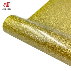Vibrant Multi - Pattern Heat Transfer Vinyl Film - 7.8in x19in(20x50cm) (Gold Glitter)