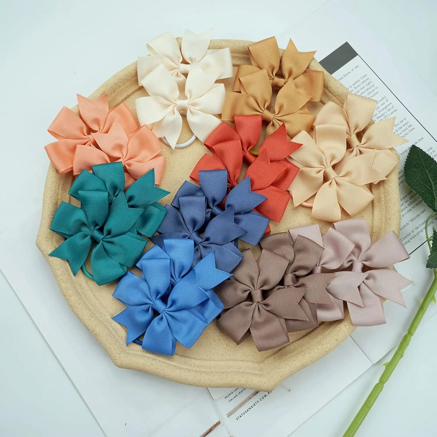 Accessori Capelli Per Scuola Clip A Fiocco Per Capelli Bambine – Nastro Grosgrain 3 Pollici, Coppia, Per Scuola E Feste Fiocchi 3 Pollici Grosgrain - Foto 2