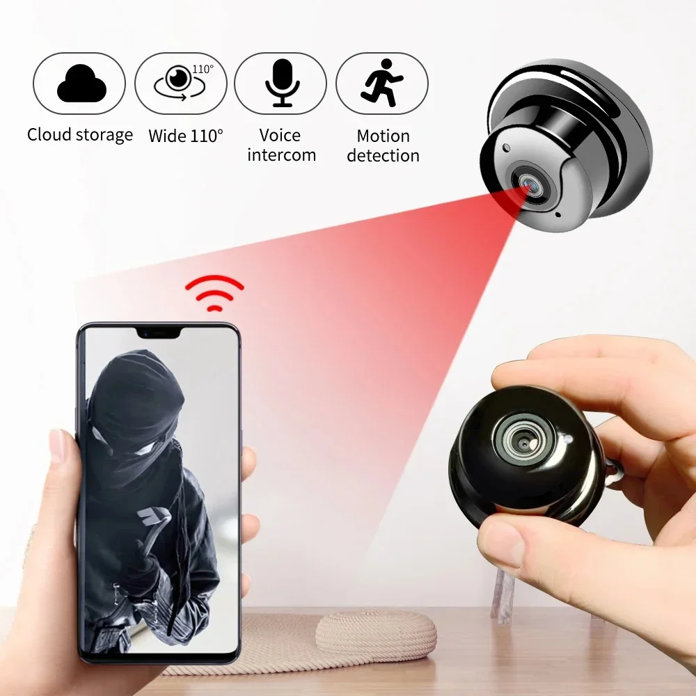 Description Picture 2 of item1080P HD Mini Wifi Camera Invisible Espia Cam Smart Home Security IP Webcam Remote Surveillance IR Night Vision Small Camcorder