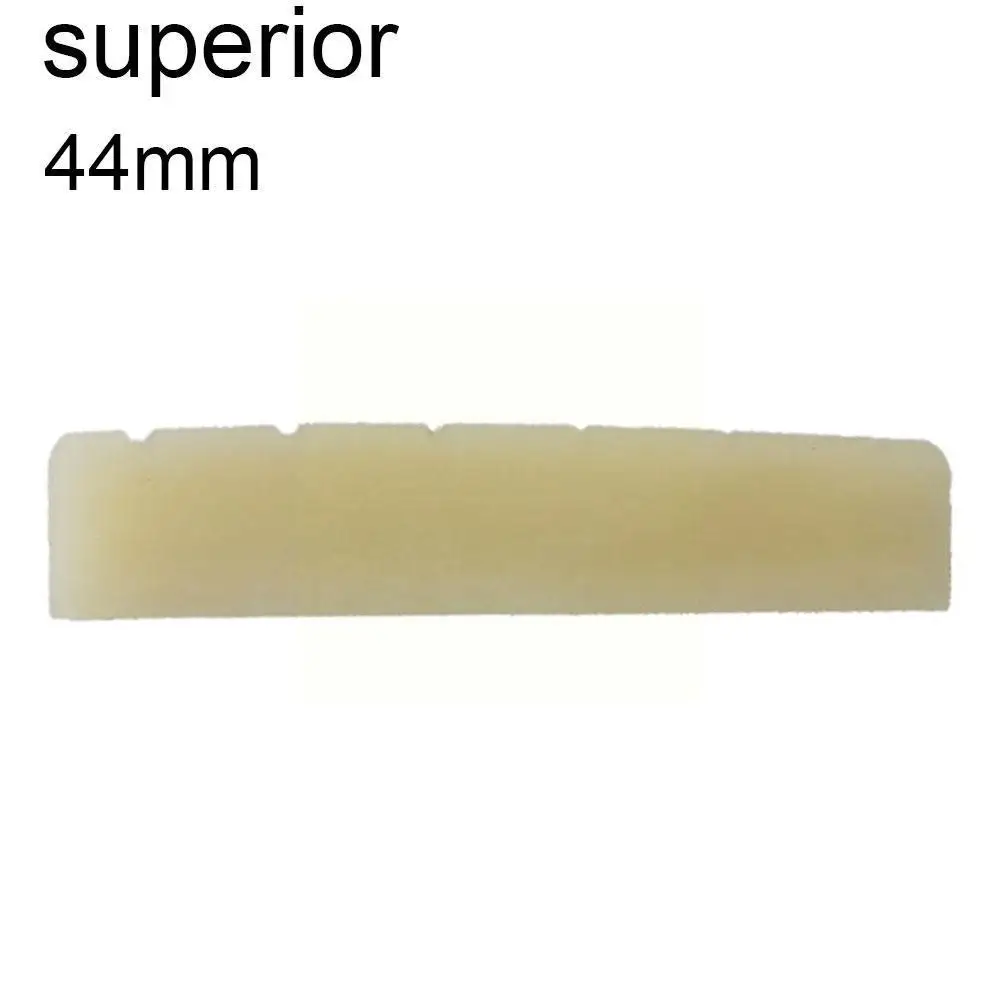 Tuerca de guitarra clásica acústica de hueso sin blanquear, Tuercas Folk ranuradas, parte inferior folclórica superior y sillín de 43/44/45mm 72/74/76mm, ranurado DIY C8V5