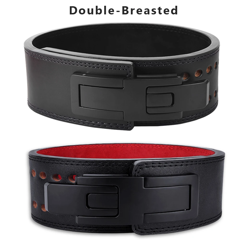 Weightlifting Belt Leather Wide Fitness Gear Powerlifting Gym Barbell Squat Deadlift Strength Waist Protective