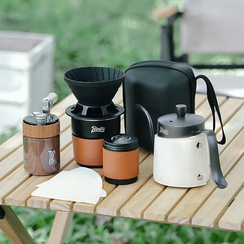 Coffee Making Set Portable Manual Grinder Filter Cup Coffee Bean