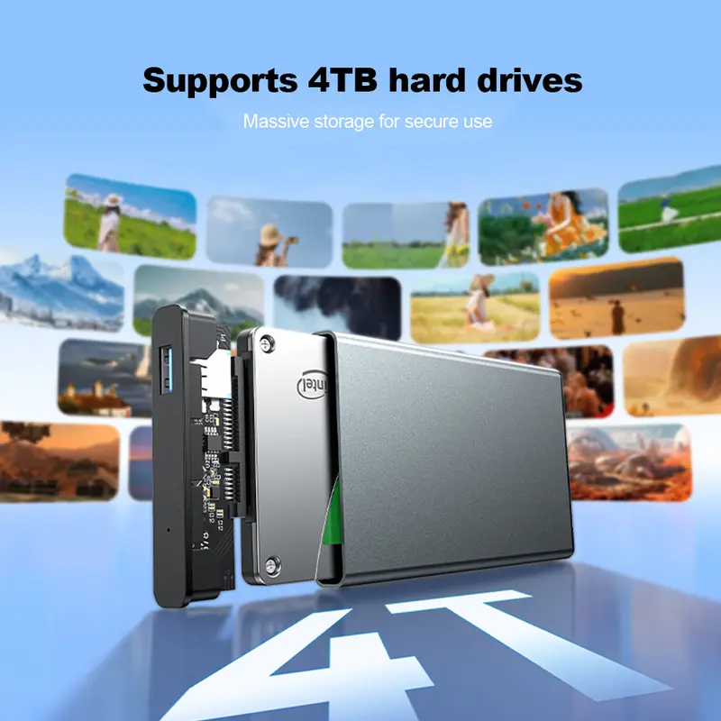 KEBIDUMEI HDD Enclosure 2.5 SATA SSD External Hard Drive Case 5Gbps USB 3.0 To Type C Transfer Speed Aluminum Alloy Harddisk Box - Image 3