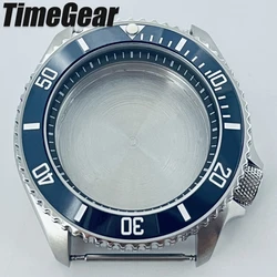 Sleek Black Ring Watch Case with Sloping Bezel and 3.8 Crown (46.Dark Blue)