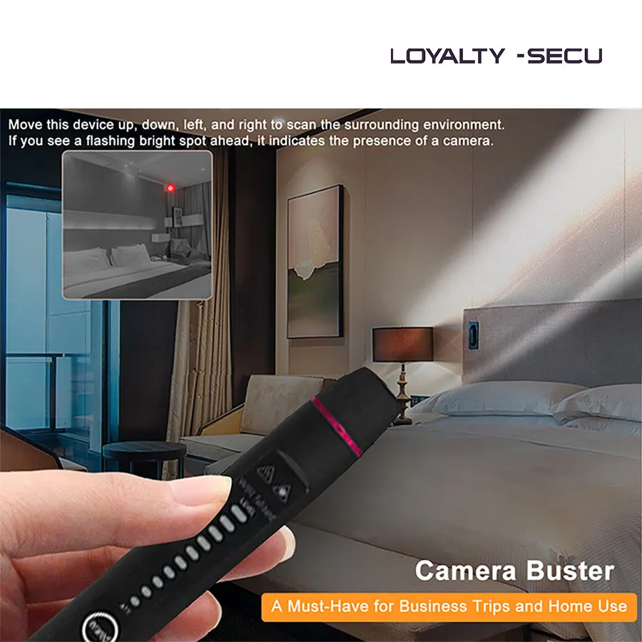 Portable Hidden Camera Detector Anti Spy Pen Detector Anti-Spy Camera Finder Bug Wireless RF Signal