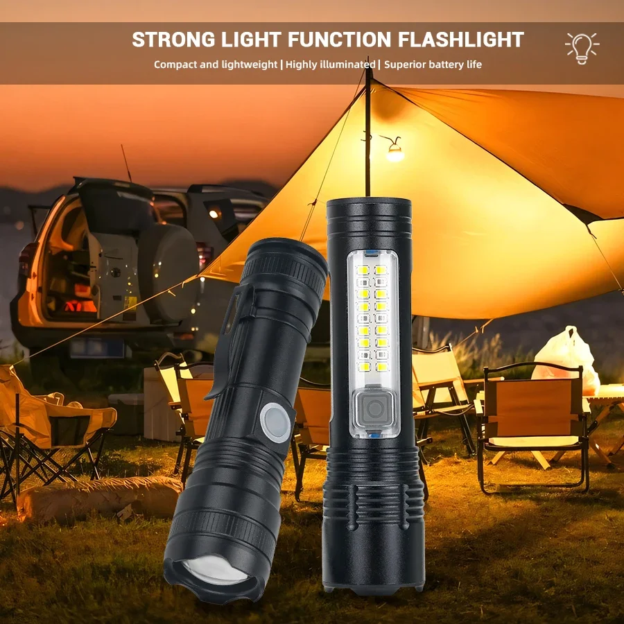 Description Picture 3 of itemNewest White Laser Flashlight LED Portable Light Emergency Spotlight Zoom Waterproof Outdoor Running Hiking Lighting Lantern