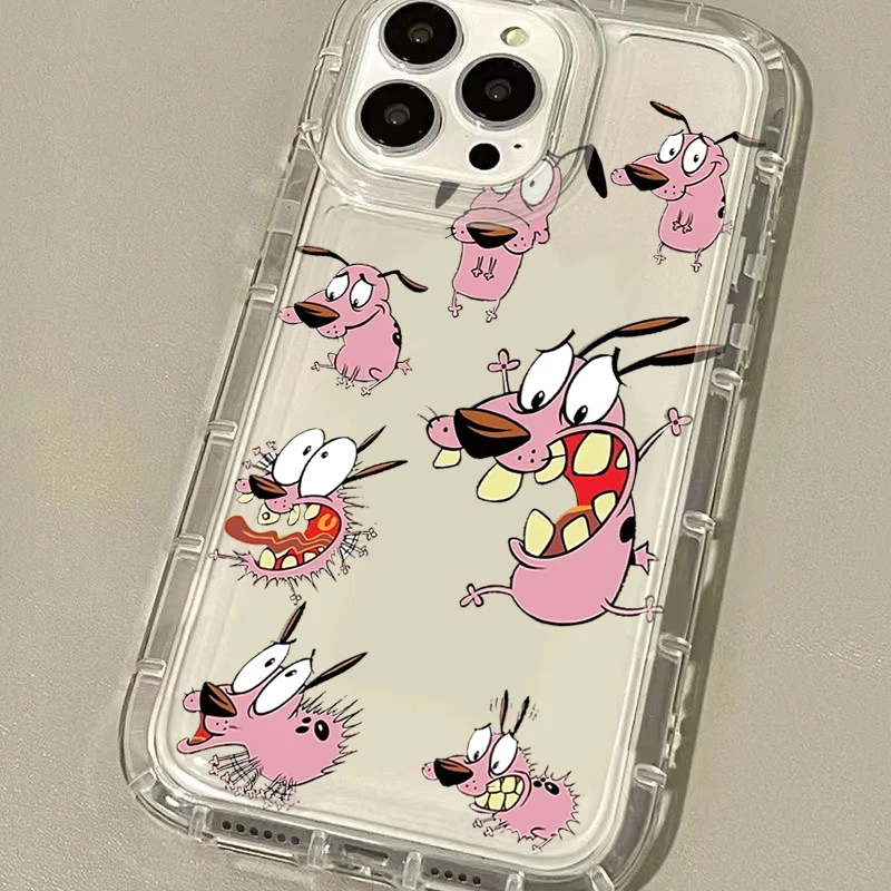 Anime Courage the Cowardly Dog Clear Silicone Case - Protective Cartoon Etui