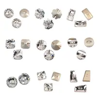 Crystal Clear Shapes Buttons Sew on Button DIY Rhinestone Snap Craft Strass Botones for Jewelry Garment Clothes Sofa Costume 1