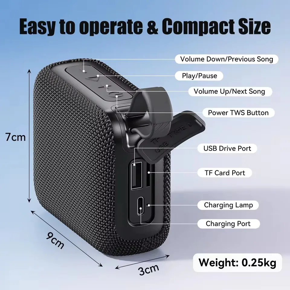 10W Waterproof Bluetooth Speaker 4