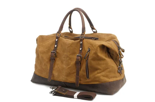 Leather Roll Top Backpack With Pockets