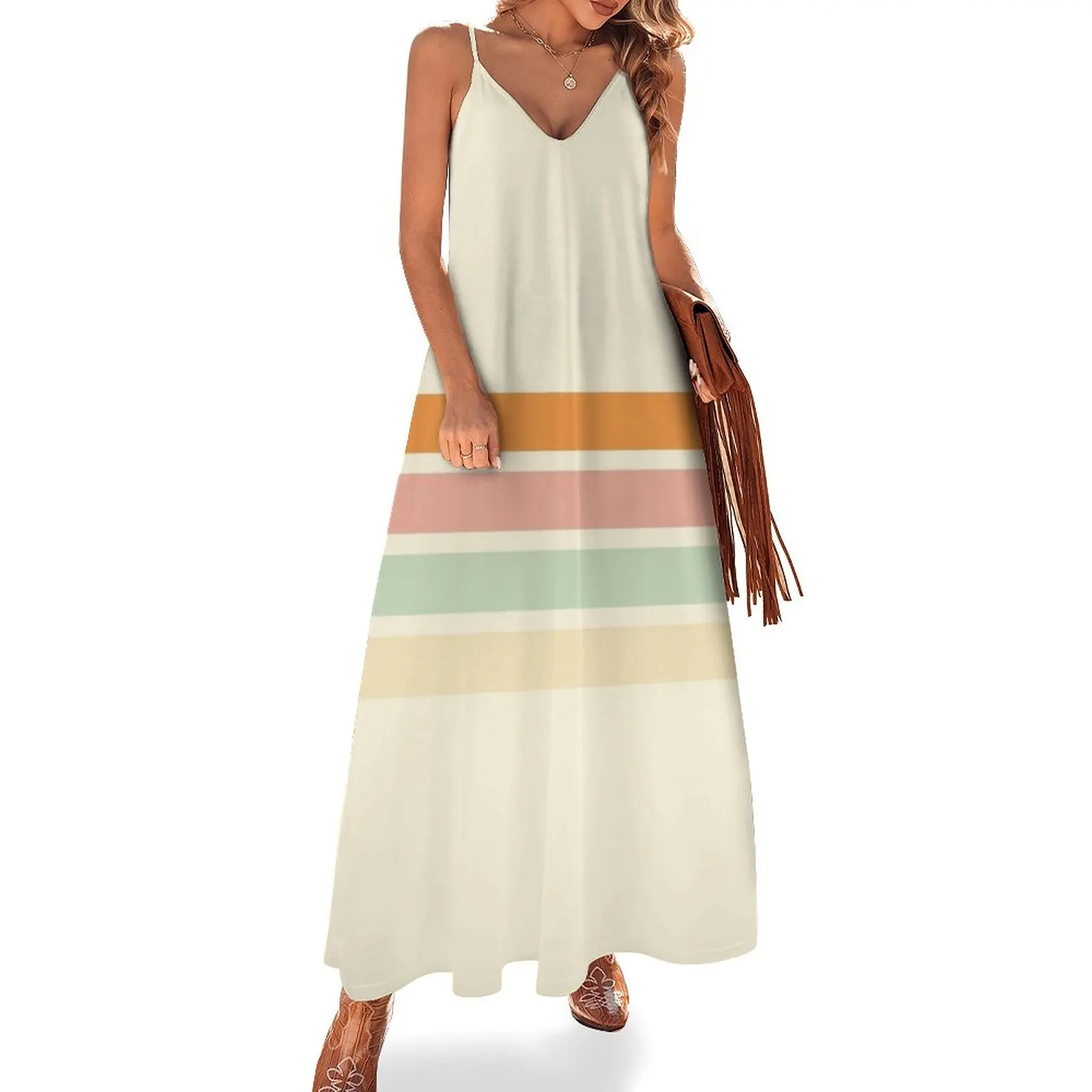 

Retro Stripes Sleeveless Dress dresses women summer 2023 Evening dresses Casual dresses Elegant gowns