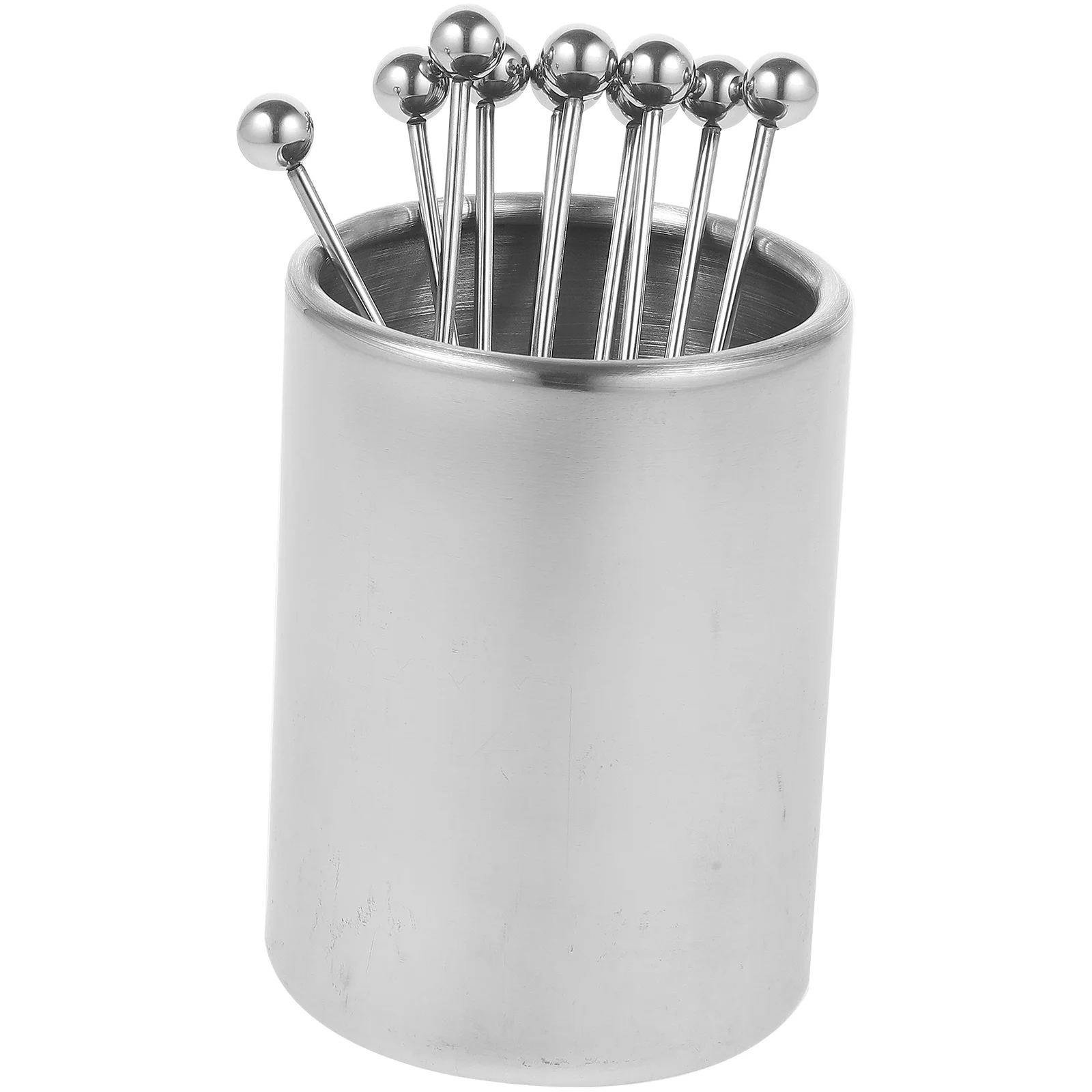 

Drinks Stainless Steel Fruit Needle Swizzle Sticks Long Toothpicks for Appetizers Metal Cocktail Stirrers