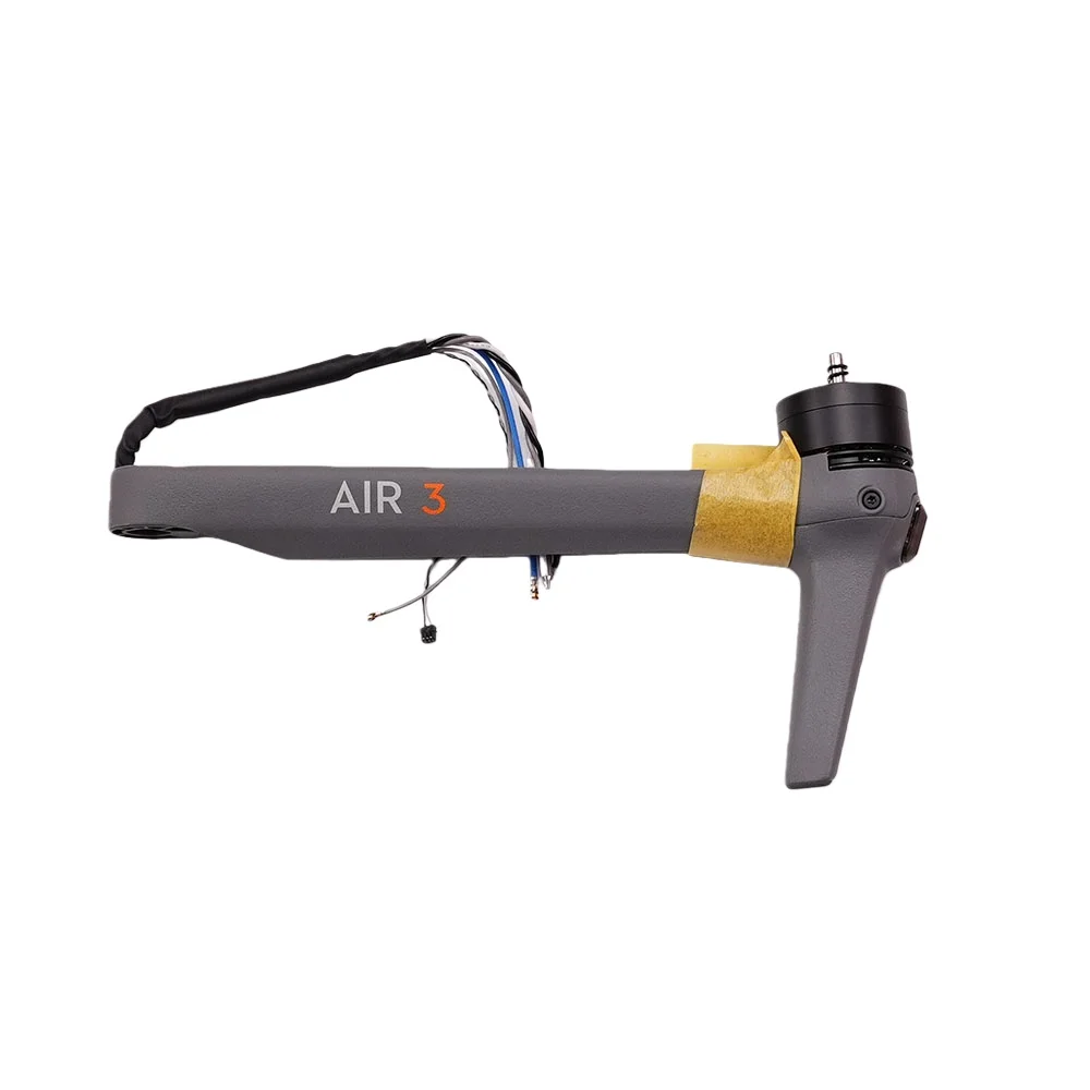 Bras arrière droit du DJI Mini 3/3S, pièce détachée, connectique et vis apparentes.