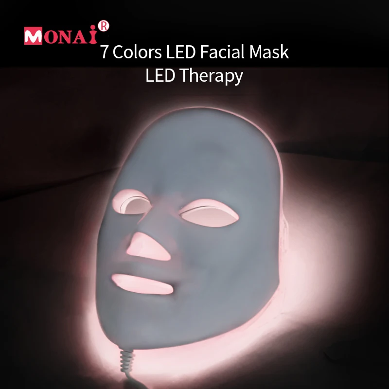 Led Mask Red Light Therapy 7 Colors Mascara Led Face Infrared Light