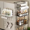 Magnetic Shelves for Side of Refrigerator Spice Storage Rack Kitchen Refrigerator Side Shelf Space Saving Kitchen Fridge Shelf 2