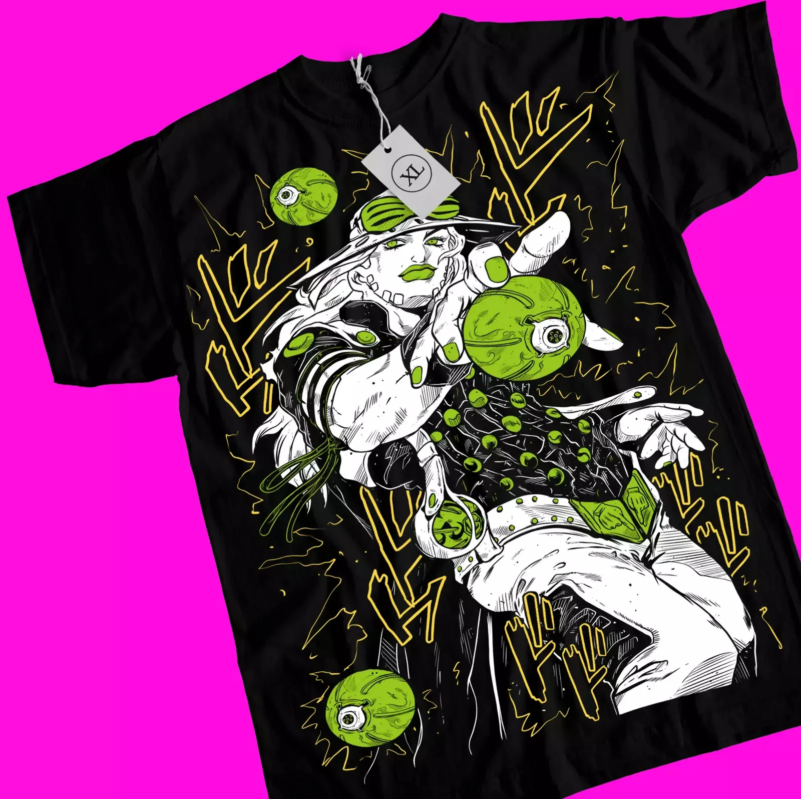 

Gyro T-shirt Zeppeli Jojo's Bizarre Adventure Funny Anime Black Shirt All Size