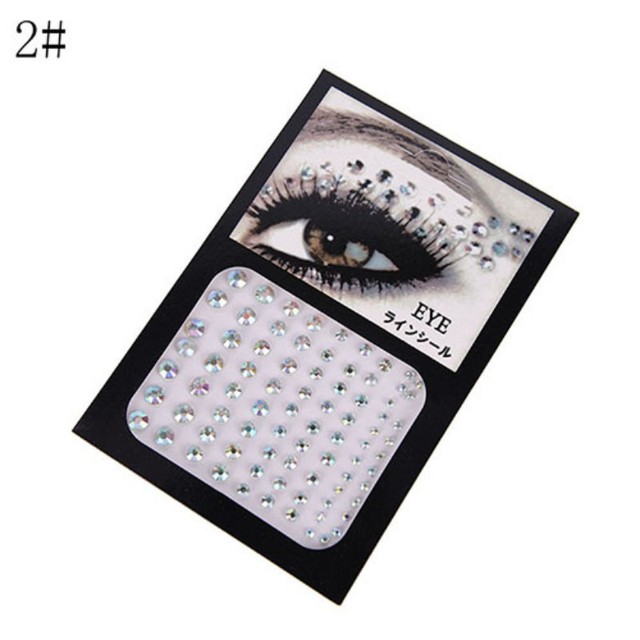 3D Sexy Crystal Eyes Glitter Face Body DIY Diamond Festival Party Jewel Makeup Tools Eye Shiner Make Up Adornment Sticker