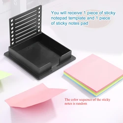 Sticky Notes Holder with Stylish Stencil and Dispenser (With sticky note)