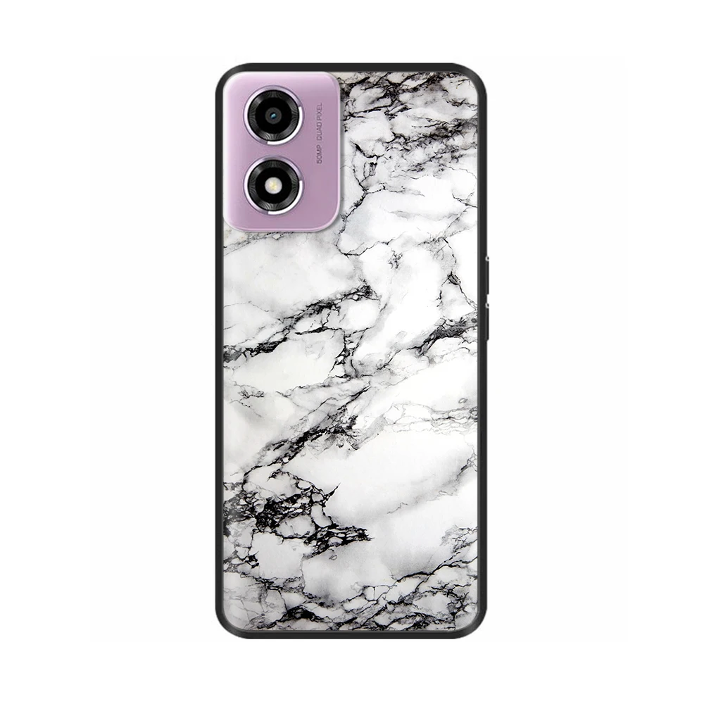 Motorola Moto E14 Soft TPU Silicone Protective Back Cover with Printed Design