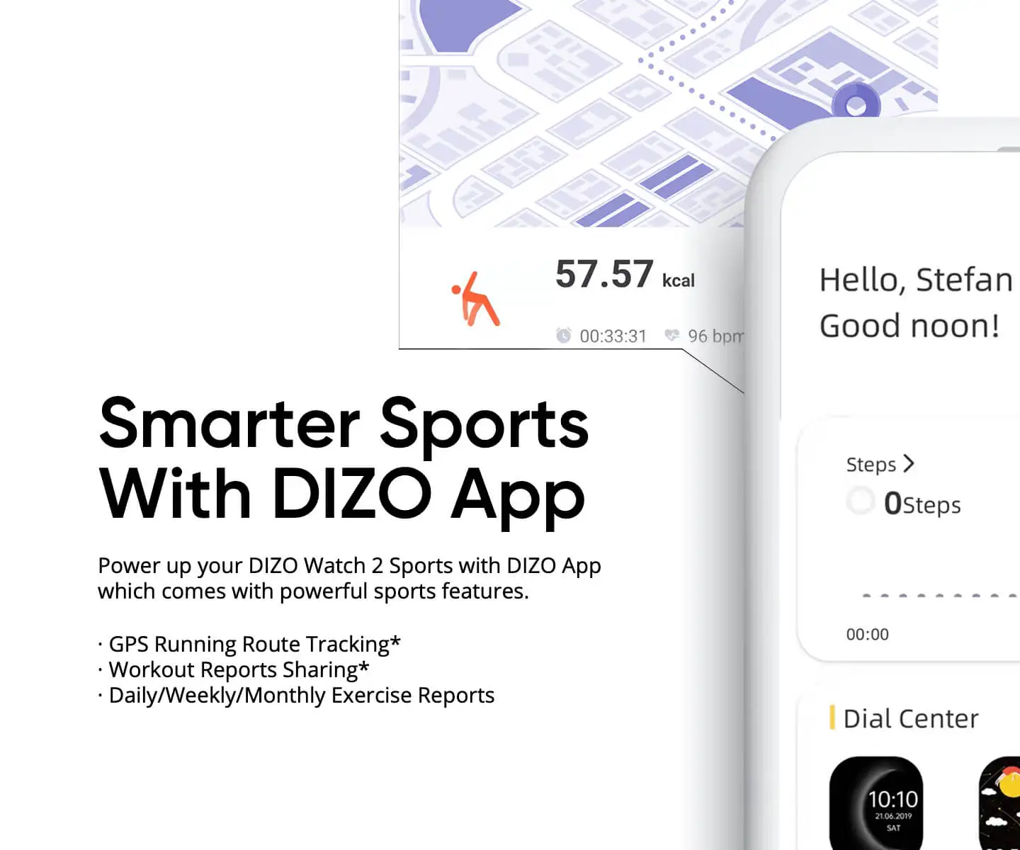 Realme DIZO Watch 2 Sports Smart Watch 1.69 inch Full Touch Screen 10 Day Battery Life Waterproof Bluetooth Smartwatch Men Women