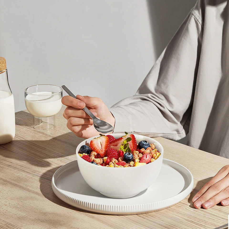 Premium White Ceramic Bowls Set of Eight