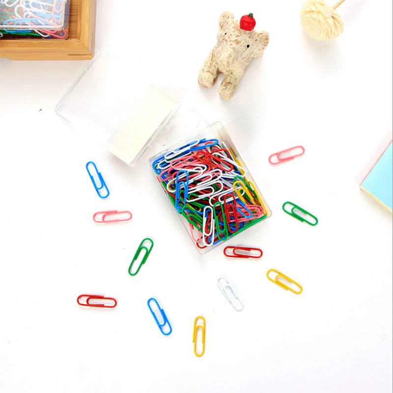 50/100PCS 마카롱 컬러 소형 종이 클립, 사무용 문구, 문서 분류 고정 바늘, 창의적인 컬러 종이 클립