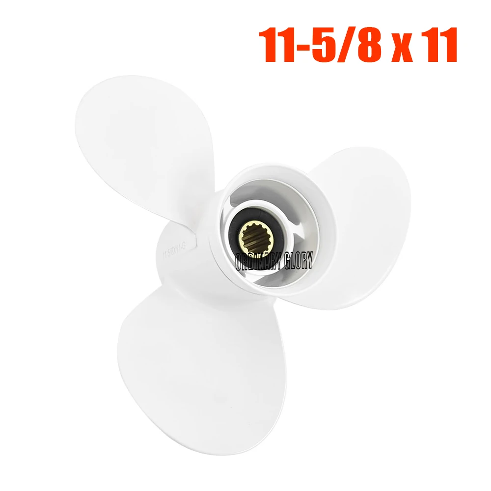 

Propeller For Yamaha Outboard Motor 11-5/8 x 11 Aluminum Alloy Screw 13 Spline 663-45947-02 For 20HP 30HP 40HP 48HP 50HP 60HP Bo