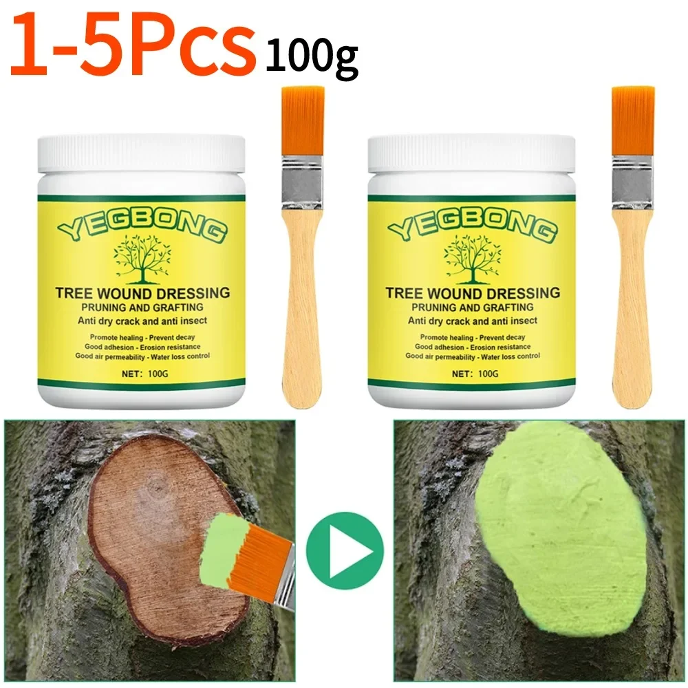 Tree Grafting Paste Tree Wound Bonsai Cut Paste Smear Agent Plant Grafting Pruning Sealer With Brush Bonsai Cut Wound