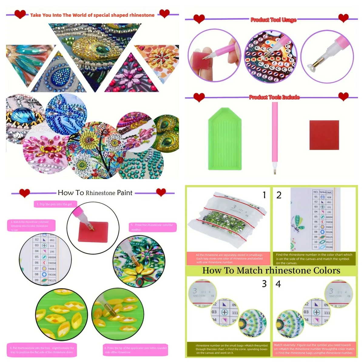 One DIY Vase Pattern Diamond Art Desktop Decoration Crystal Rhinestone Handicraft, Suitable for Home Office Decoration 6