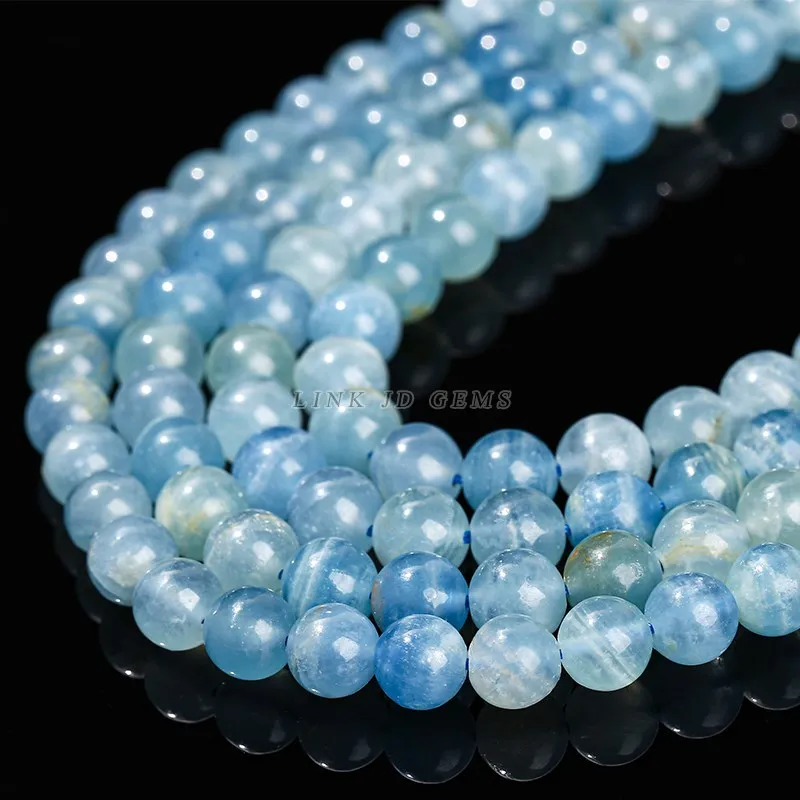 5A Natural Stone Blue Calcite Beads 6 8 10mm Pick Size Fine Gemstone Bead For Jewelry Making Diy Necklace Bracelet Accessory 3
