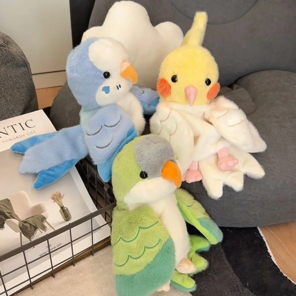귀여운 새 손인형 버드게리어 코카티엘 코스프레 20cm 몽크 파라키텟