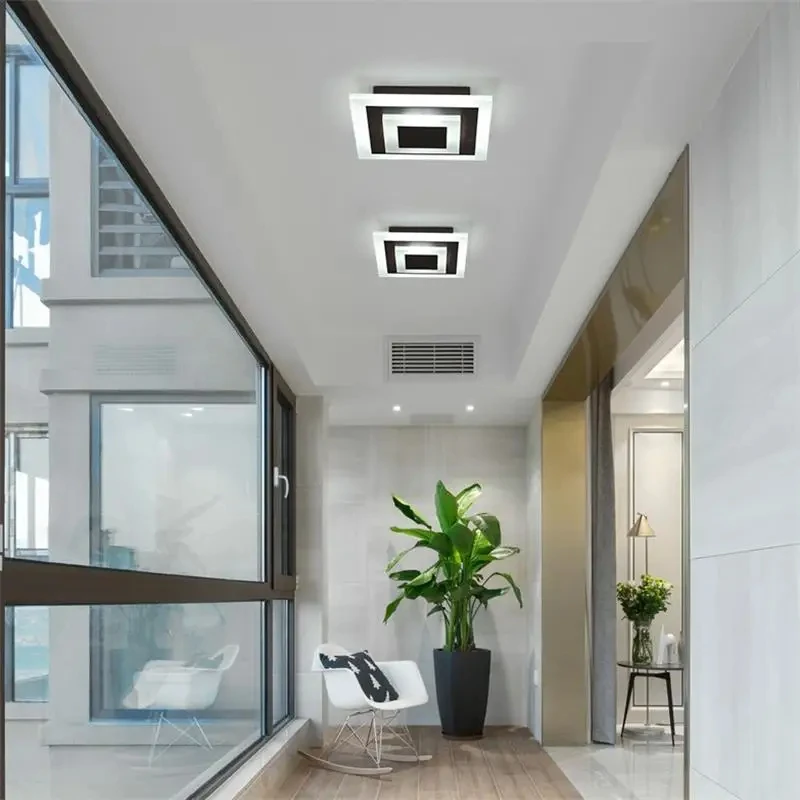 Contemporary LED Ceiling Light Fixture - Stylish Home Decorative Lighting for Hallways, Bathrooms, Living Rooms, and Balconies