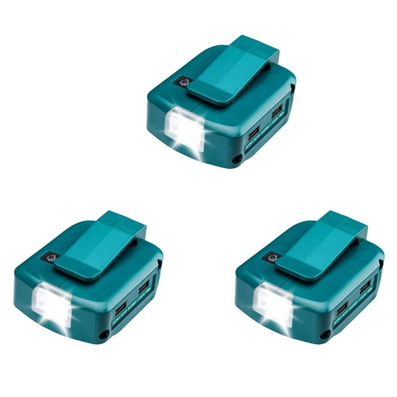 

3X для Makita ADP068 14,4 В/18 в литий-ионный аккумулятор адаптер источник питания зарядное устройство с двумя USB-портами