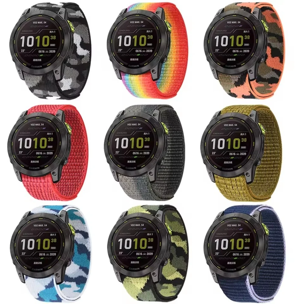 QuickFit 26 22mm Hook Loop Nylon Sport Woven Bracelet Strap