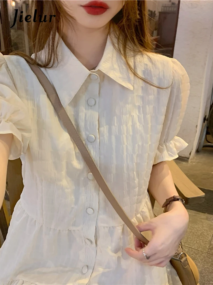 

Jielur Летнее Новое однотонное облегающее женское платье милое шикарное элегантное женское платье женское простое платье абрикосового и черного цветов в Корейском стиле для женщин