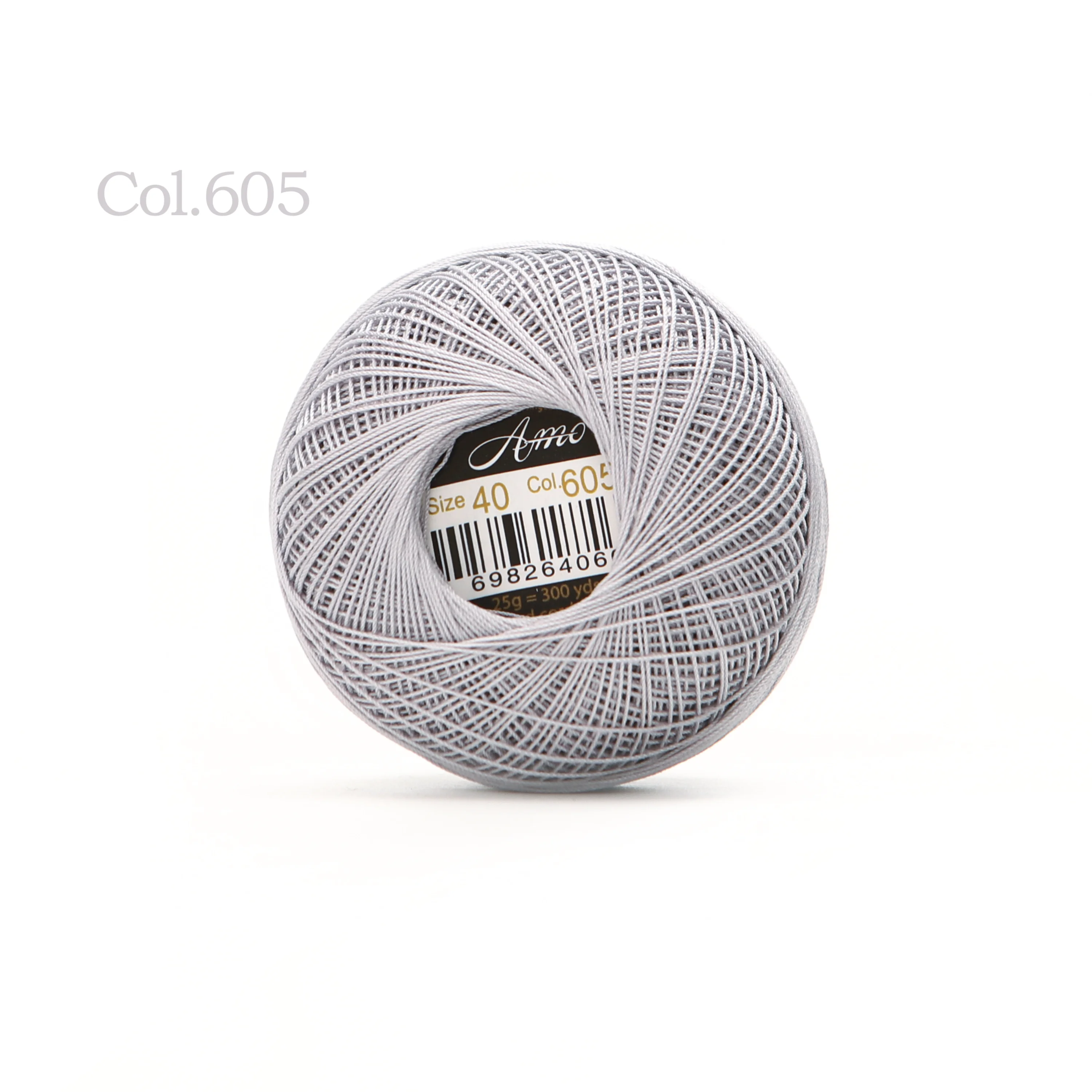 Premium 40-Size Double Mercerized Egyptian Cotton Crochet Thread – Perfect for Tatting Projects, 25g Ball, 300 Yards, Available in 56 Vibrant Colors