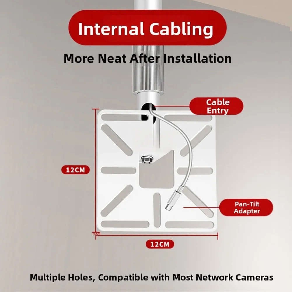 텔레스코픽 카메라 벽걸이 브래킷 보안 카메라용 드릴 설치 없이 설치 가능 클램프 범위 07.5cm 폭 호환 가능