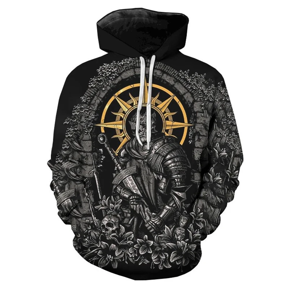 thumbnail image 1 of Sudadera con capucha para hombre con estampado 3D del juego Dark Soulsborne, estilo informal de calle de gran tamaño, para juegos de rol, moda de manga larga, 1 of 5