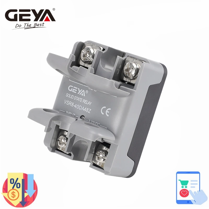 Geya-controle dc de Travessia Zero tipo Monofásico Ssr Saída Real 24480v ac 10da 25da 40da 60da 80da 100da 120da
