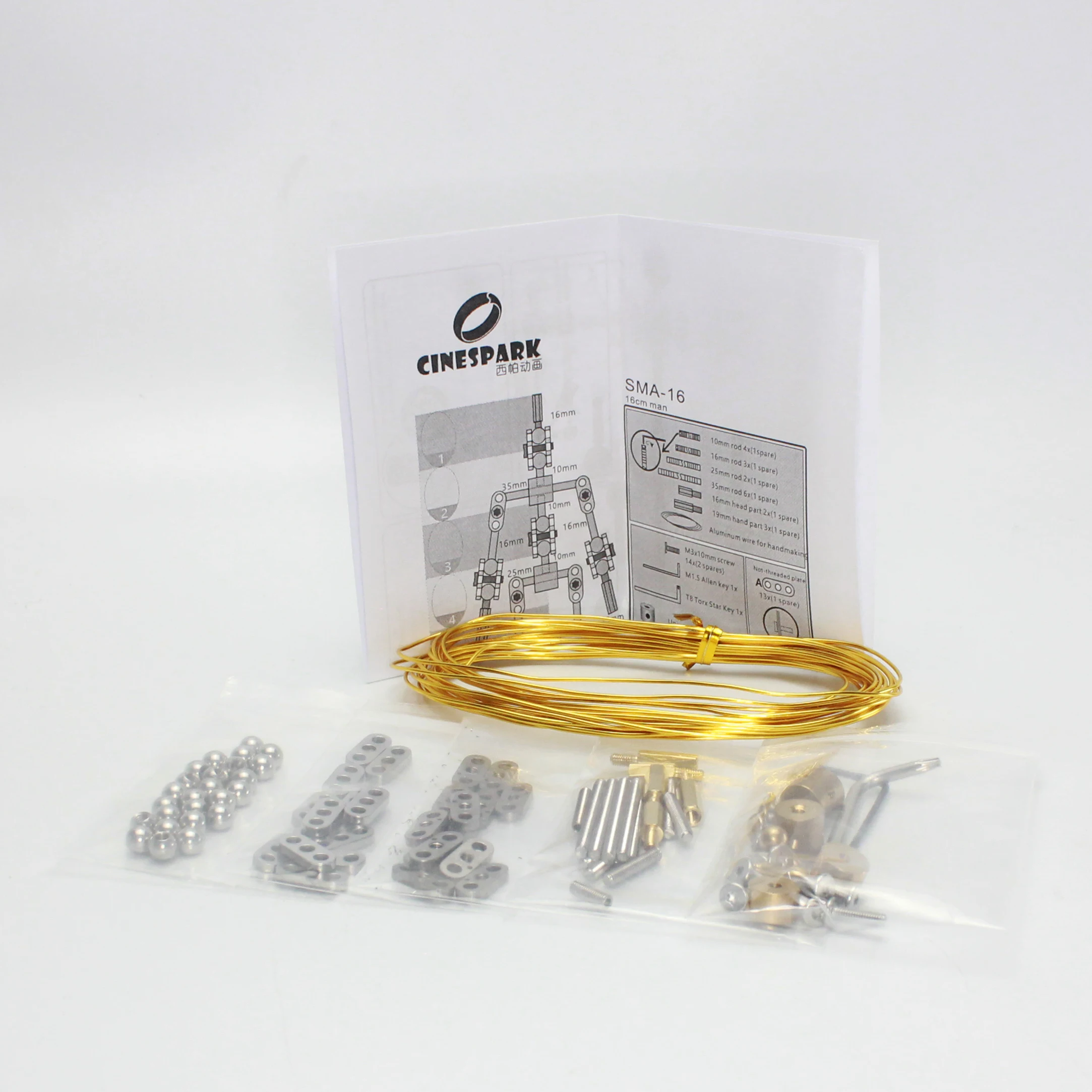 Stop Motion Armature Parts DIY not-Ready-made animation studio armature kit for stop motion puppet human body skeleton