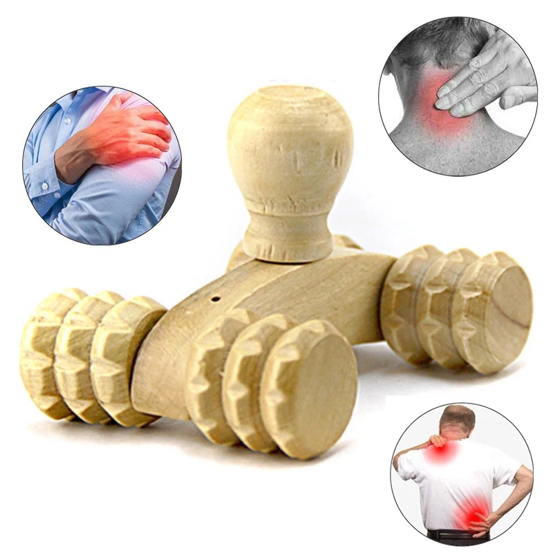 Tcare 1 Piece Body Neck Trigeminal Massage Wood Massager Body Relax Fragrant Wood Wooden SPA Therapy Massager Blood Circulation
