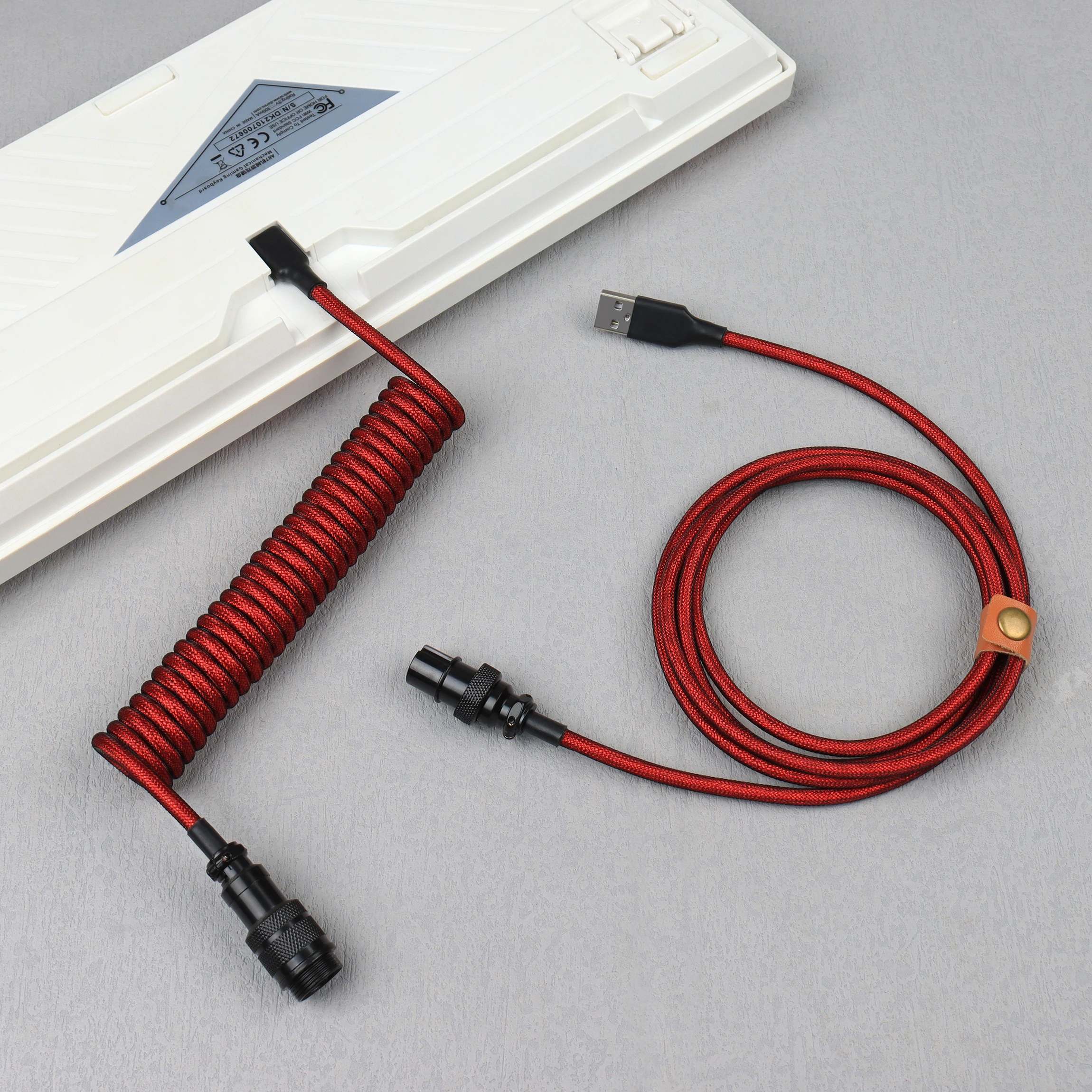 Enrolado Aviador Cabo Gx16 Usb c Teclado Cabo Espiral pc Desk Acessórios Conector para pc - Imagem 4