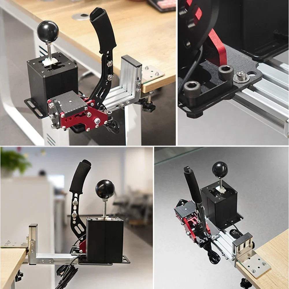 2-in-1 USB Racing Game Handbrake Support G25/27/29 T300 T500 ONE Simracing Game14 Bit Handbrake Sim Fanatec Osw Dirt Rally Clamp